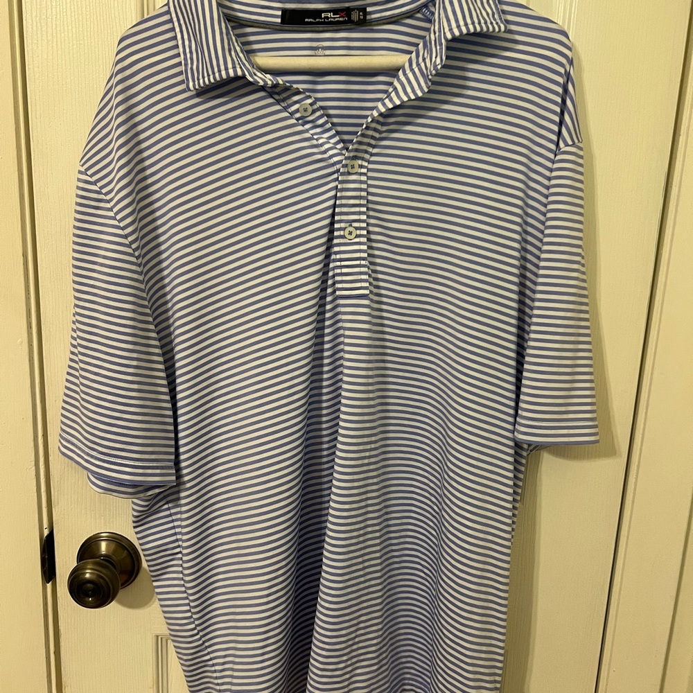 Polo by Ralph Lauren Blue and White Striped Polo Shirt